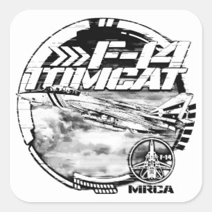 Pegatina Cuadrada F-14 Tomcat