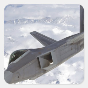 Pegatina Cuadrada F-22 Raptor-Elmendorf AFB