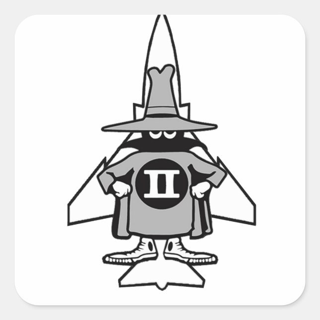 Pegatina Cuadrada F-4 Phantom Spook (Anverso)