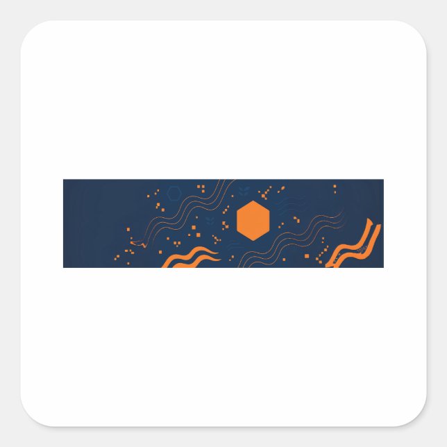 Pegatina Cuadrada F-Caw-F Classic Minimal Clean (Anverso)