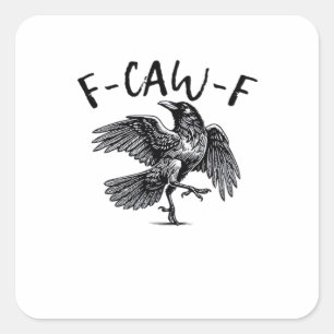 Pegatina Cuadrada F Caw F Estética Clásica Esencial