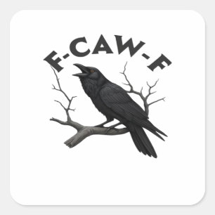 Pegatina Cuadrada F Caw F Estética Creativa Esencial