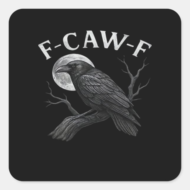 Pegatina Cuadrada F-Caw-F Genial Único (Anverso)