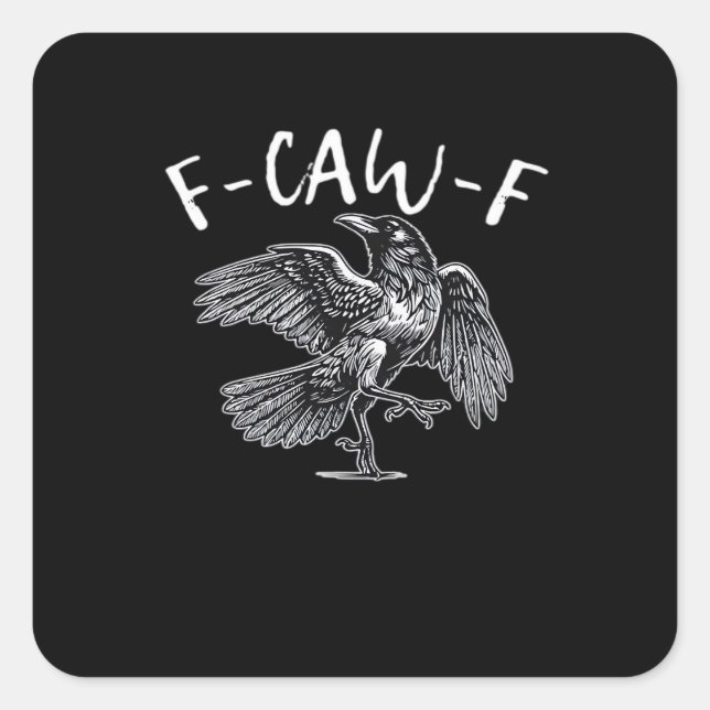 Pegatina Cuadrada F-Caw-F Trendy Casual (Anverso)