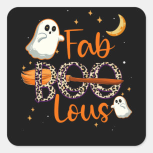 Pegatina Cuadrada Fab boo lous - Halloween