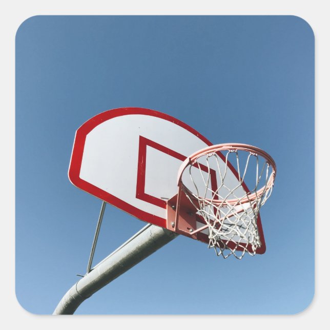 Pegatina Cuadrada Fabuloso baloncesto (Anverso)
