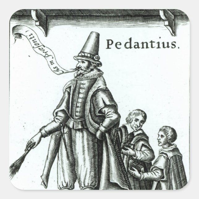 Pegatina Cuadrada Fachada de 'Pedantius' (Anverso)
