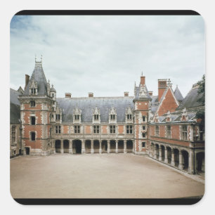 Pegatina Cuadrada Fachada del ala de Louis XII, 1498-1503