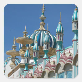 Pegatina Cuadrada Fachada del Edificio Taj Mahal Atlantic City