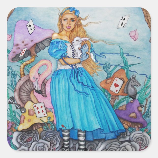 Pegatina Cuadrada Fairfarren (Anverso)