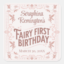 Fairy First Birday Pink Sweet Chicas Bday Fiesta