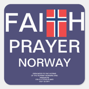 PEGATINA CUADRADA FAITH PRAYER NORWAY