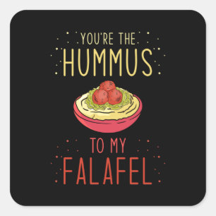 Pegatina Cuadrada Falafel Hummus
