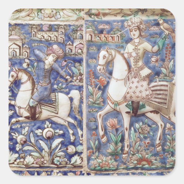 Pegatina Cuadrada Falconería (Anverso)