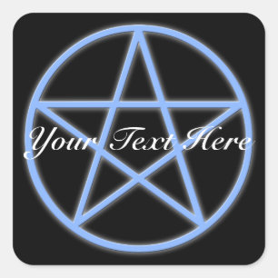 Pegatina Cuadrada Falln Pagan Pentacle