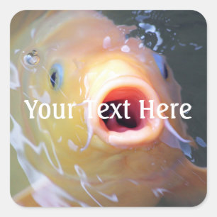 Pegatina Cuadrada Falln Singing Ghost Koi