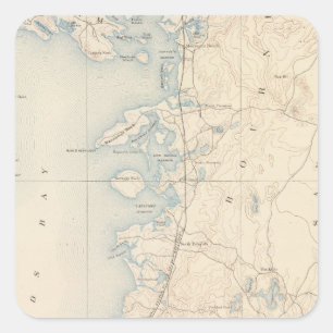 Pegatina Cuadrada Falmouth, Massachusetts