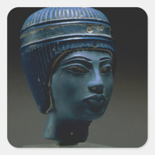 Pegatina Cuadrada Falsa cabeza real, originalmente pensada como Tuta