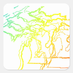 Pegatina Cuadrada falta de definición de la frialdad de Michigan