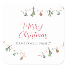 Familia Boho Navidades Botánicos de vacaciones