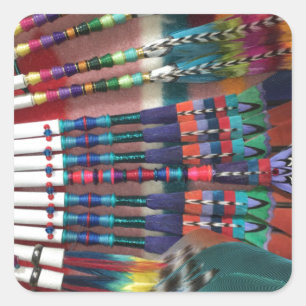 Pegatina Cuadrada Fans de la iglesia del nativo americano, taza de