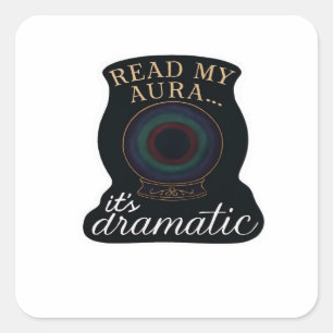 Pegatina Cuadrada Fantasía Whimsigoth – Bosques místicos, lunas y ma