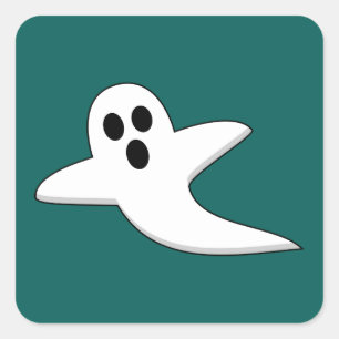 Pegatina Cuadrada Fantasma Cuta