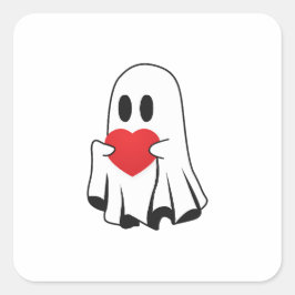 Pegatina Cuadrada Fantasma de amor