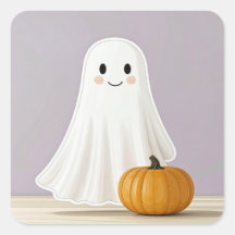 Fantasma de Halloween Cuadrado Adorable