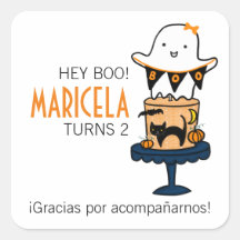 Fantasma en el pastel de Halloween