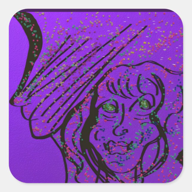 Pegatina Cuadrada Fantasy Art Square Sticker Sheets (Anverso)