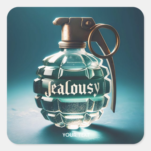 Pegatina Cuadrada Fantasy Cute Jealousse Bottle Potion (Anverso)