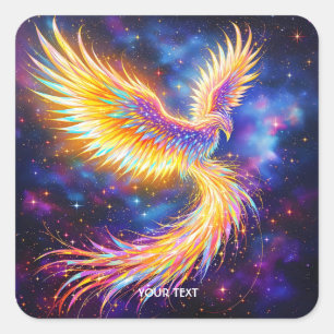 Pegatina Cuadrada Fantasy Cute Starlight Phoenix Space