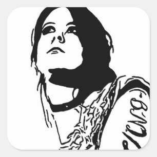 Pegatina Cuadrada Faraway Stare