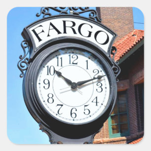 Pegatina Cuadrada Fargo Clock