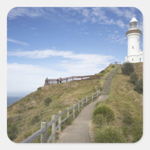 Pegatina Cuadrada Faro de Cape Byron, Cape Byron (el punto más orien