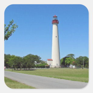 Pegatina Cuadrada Faro de Cape May