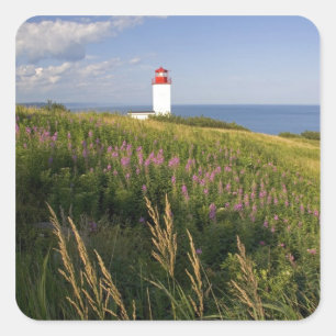 Pegatina Cuadrada Faro en St. Martins, Nueva Brunswick, 2