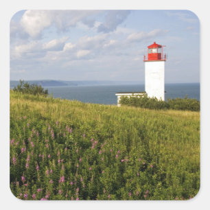 Pegatina Cuadrada Faro en St. Martins, Nuevo Brunswick,