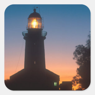 Pegatina Cuadrada Faro, isla Robben, Ciudad del Cabo 2