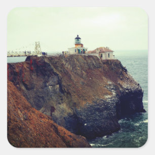 Pegatina Cuadrada Faro Point Bonita #1 Pegatinas