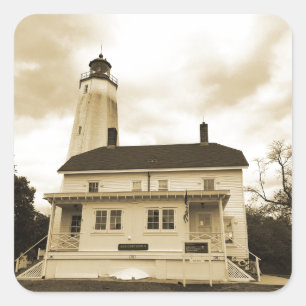 Pegatina Cuadrada Faro Sandy Hook