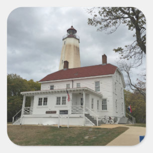 Pegatina Cuadrada Faro Sandy Hook