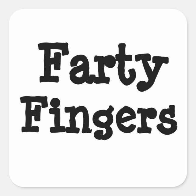 Pegatina Cuadrada Farty Fingers (Anverso)