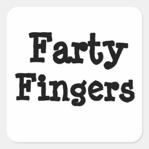 Pegatina Cuadrada Farty Fingers