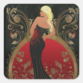 PEGATINA CUADRADA FASHION-ESQUE #4