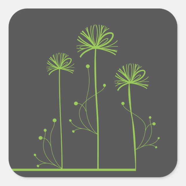 Pegatina Cuadrada Fashion floral retro elegante de Guay (Anverso)