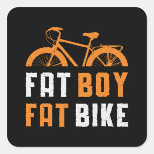 Pegatina Cuadrada Fat Boy Fat Bike Biker MTB Ciclismo Bicicleta Fatb