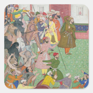 Pegatina Cuadrada Fatepur Sikiri, 1573: Hasain Quli Khan-l Jahan pre