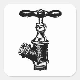 Pegatina Cuadrada Faucet